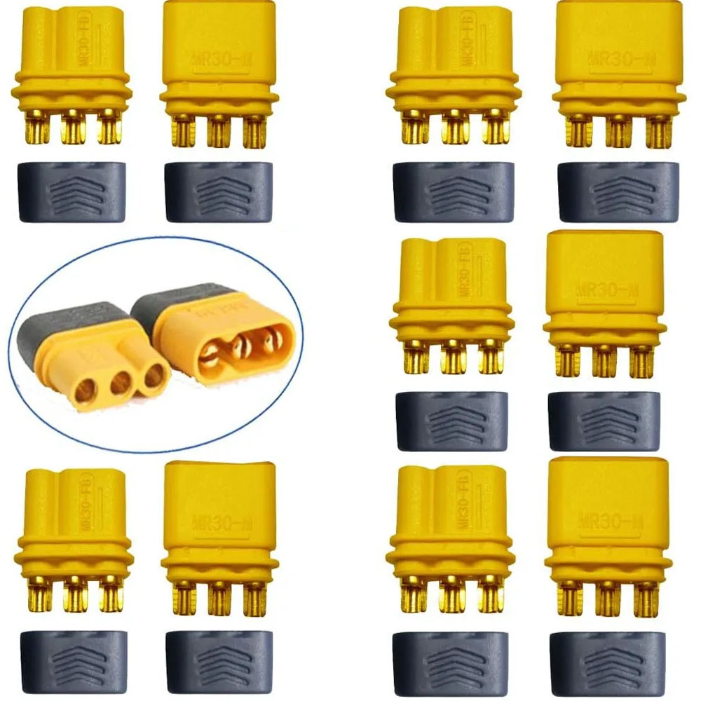 Drone Rc Link - 10PCS Amass MR30 Connector 3-pins mannelijke