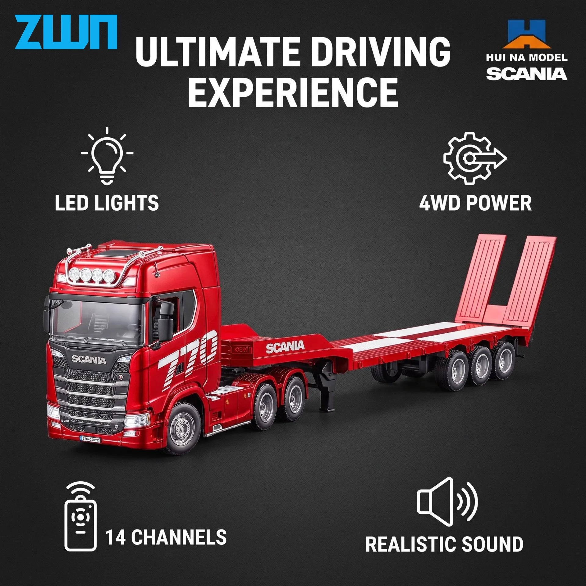 Drone Or Rc Car - HUINA 1302A 1:24 RC Tractor Truck