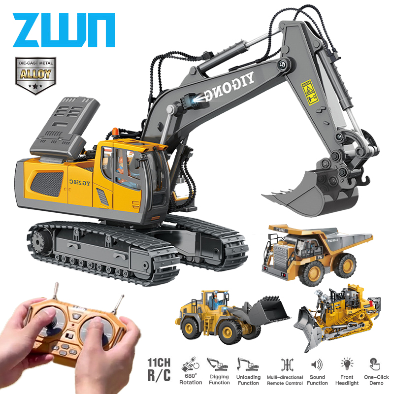 Drone Or Rc Car - Zwn 2.4G Afstandsbediening Graafmachine Dump Truck