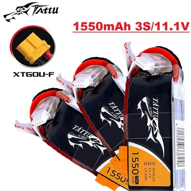Drone Rc Link - Tattu 3S 11.1V 1550Mah 75c Lipo