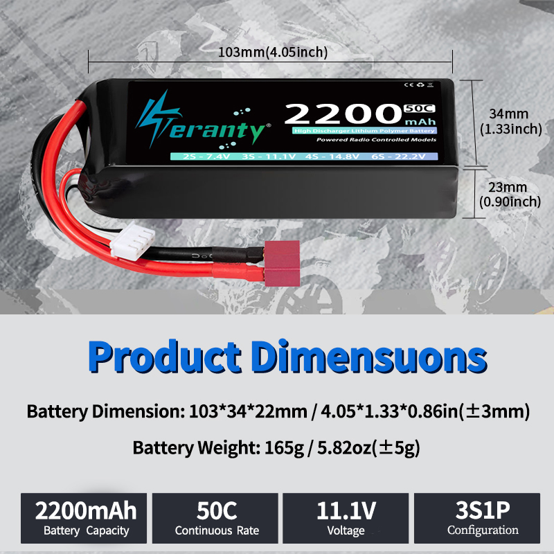 TERANTY 3S 2200/2400/2600mAh L - Drone Rc Link recensie en prijs
