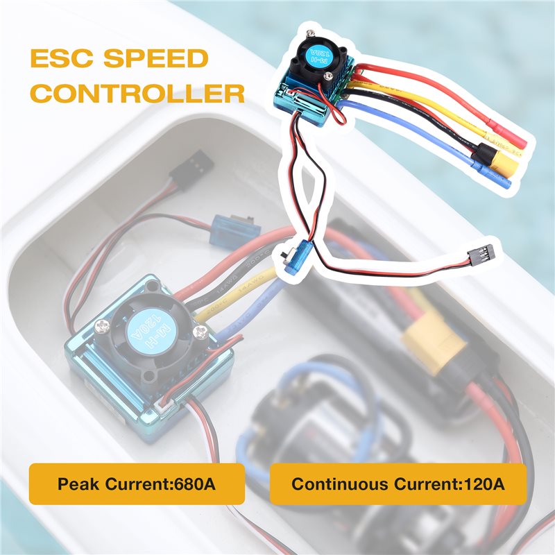 WOWFU-120A Borstelloze ESC Sne - Rc Boat Brushless Motor recensie en prijs
