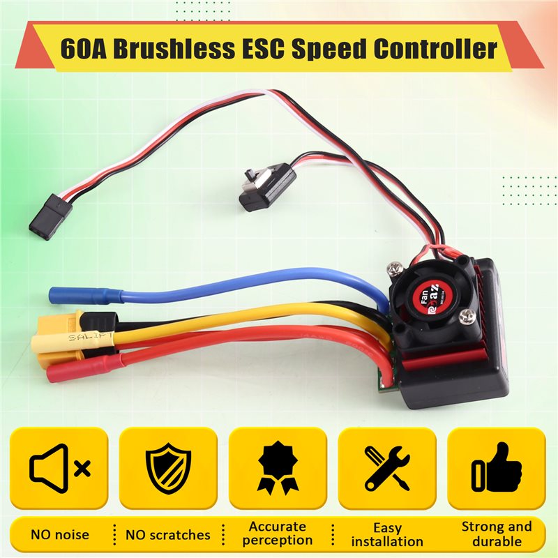 AINY-60A borstelloze ESC-snelh - Rc Boat Brushless Motor recensie en prijs