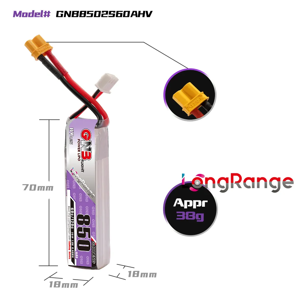 GAONENG GNB LiPo Batterij 850m - Drone Rc Link recensie en prijs